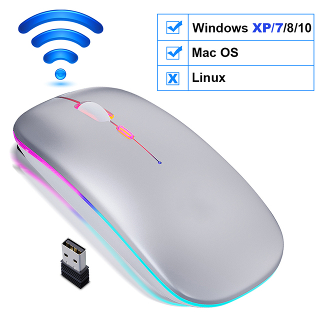 Wireless Mouse - Rechargeable LED Backlit
